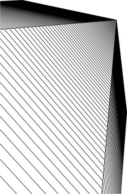 Mimari sanat konseptinde soyut çizgiler, minimum geometrik şekiller. 