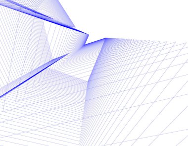 Mimari sanat konseptinde soyut çizgiler, minimum geometrik şekiller. 
