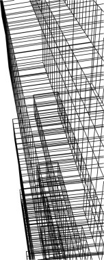 Mimari sanat konseptinde soyut çizgiler, minimum geometrik şekiller. 