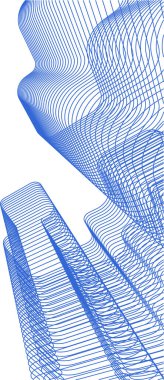 Mimari sanat konseptinde soyut çizgiler, minimum geometrik şekiller.