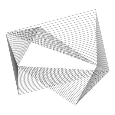 Mimari sanat konseptinde soyut çizgiler, minimum geometrik şekiller.