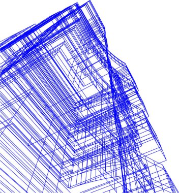 Mimari sanat konseptinde soyut çizgiler, minimum geometrik şekiller.
