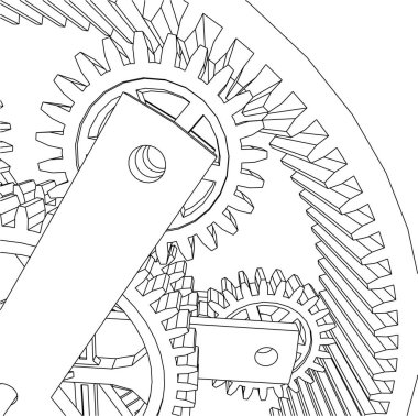 Mimari sanat konseptinde soyut çizgiler, minimum geometrik şekiller. 