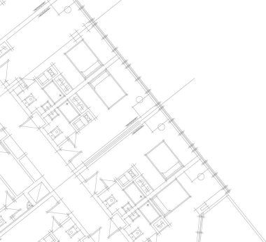 Mimari sanat konseptinde soyut çizgiler, minimum geometrik şekiller. 