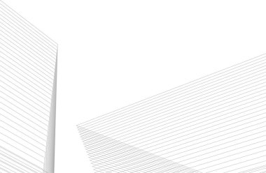 Mimari sanat konseptinde soyut çizgiler, minimum geometrik şekiller. 