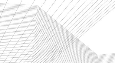 Mimari sanat konseptinde soyut çizgiler, minimum geometrik şekiller.