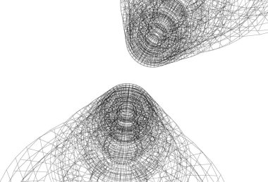 Mimari sanat konseptinde soyut çizgiler, minimum geometrik şekiller.