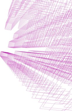 Mimari sanat konseptinde soyut çizgiler, minimum geometrik şekiller. 