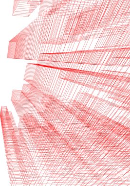 Mimari sanat konseptinde soyut çizgiler, minimum geometrik şekiller. 
