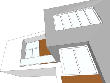 minimal geometrik şekiller, mimari çizgiler