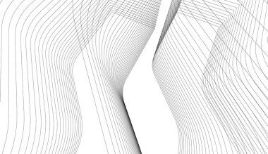 Mimari sanat konseptinde soyut çizgiler, minimum geometrik şekiller.