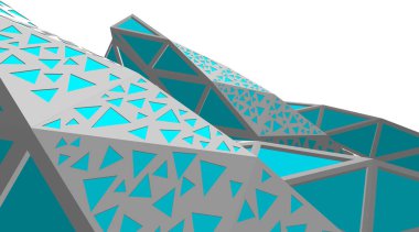 Mimari sanat konseptinde soyut çizgiler, minimum geometrik şekiller. 