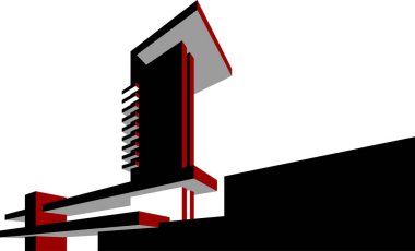 minimal geometrik şekiller, mimari çizgiler