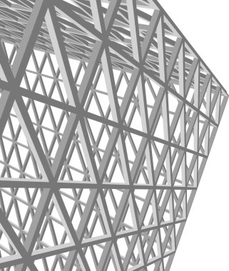 Mimari sanat konseptinde soyut çizgiler, minimum geometrik şekiller. 