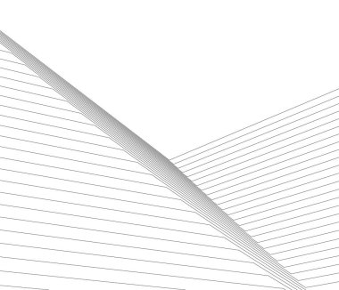 Mimari sanat konseptinde soyut çizgiler, minimum geometrik şekiller.