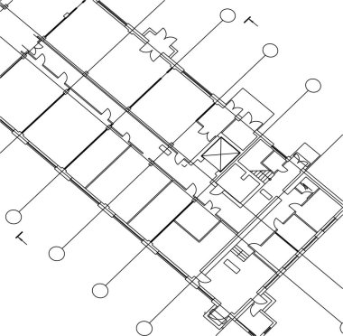Mimari sanat konseptinde soyut çizgiler, minimum geometrik şekiller. 