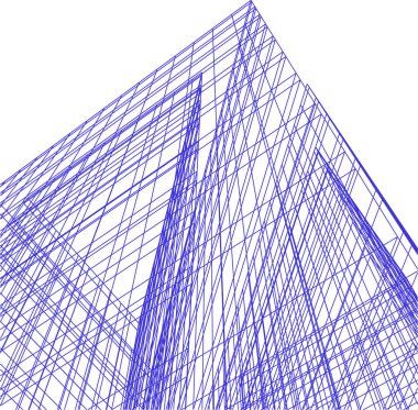 Mimari sanat konseptinde soyut çizgiler, minimum geometrik şekiller. 