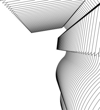 Mimari sanat konseptinde soyut çizgiler, minimum geometrik şekiller. 