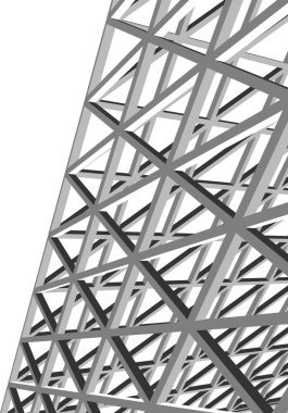 Mimari sanat konseptinde soyut çizgiler, minimum geometrik şekiller. 