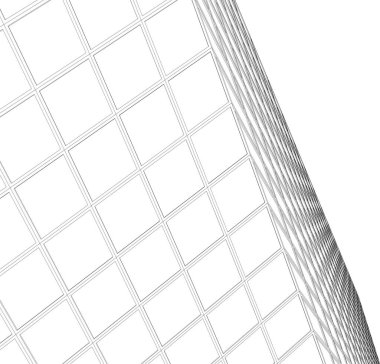 Mimari sanat konseptinde soyut çizgiler, minimum geometrik şekiller. 