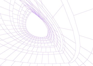 Mimari sanat konseptinde soyut çizgiler, minimum geometrik şekiller. 