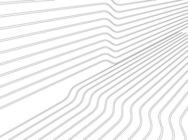 Mimari sanat konseptinde soyut çizgiler, minimum geometrik şekiller. 