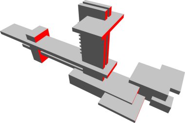 minimal geometrik şekiller, mimari çizgiler