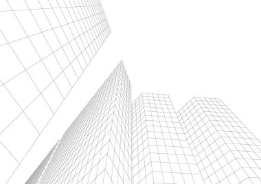 Mimari sanat konseptinde soyut çizgiler, minimum geometrik şekiller. 