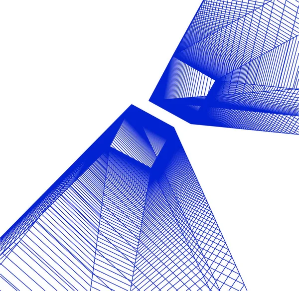 Linhas Abstratas Desenho Conceito Arte Arquitetônica Formas Geométricas Mínimas —  Vetores de Stock