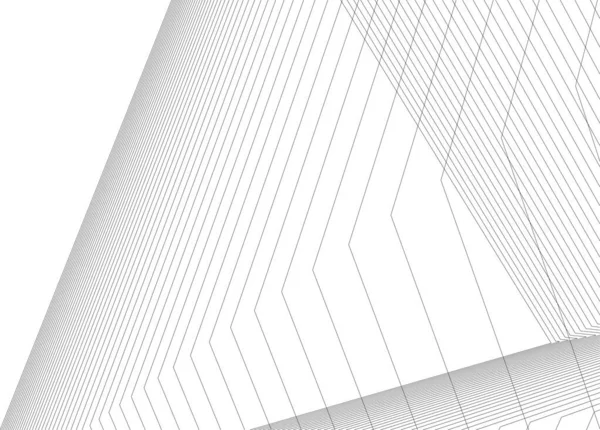 Minimale Geometrische Formen Architektonische Linien — Stockvektor