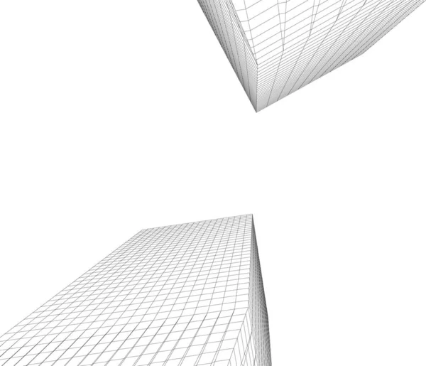 建築芸術の概念における抽象的な線や最小限の幾何学的形状 — ストックベクタ