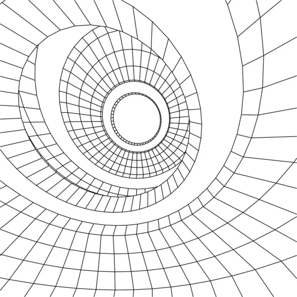 Linhas Abstratas Desenho Conceito Arte Arquitetônica Formas Geométricas Mínimas — Vetor de Stock