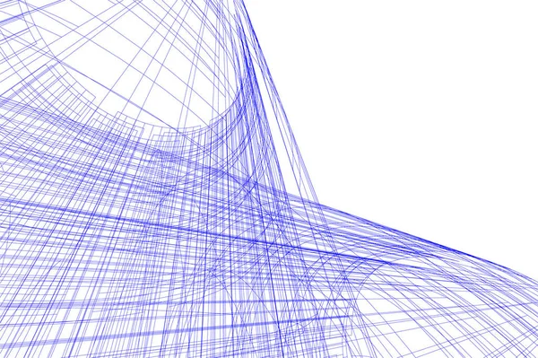 Архитектурное Построение Иллюстрации Фоне — стоковый вектор