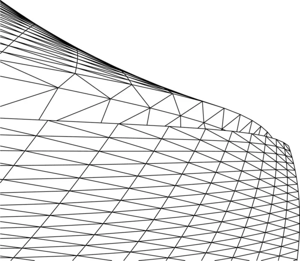 Mimari Sanat Konseptinde Soyut Çizgiler Minimum Geometrik Şekiller — Stok Vektör