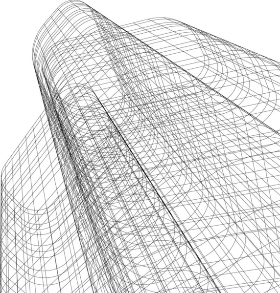 Архитектурное Построение Иллюстрации Фоне — стоковый вектор