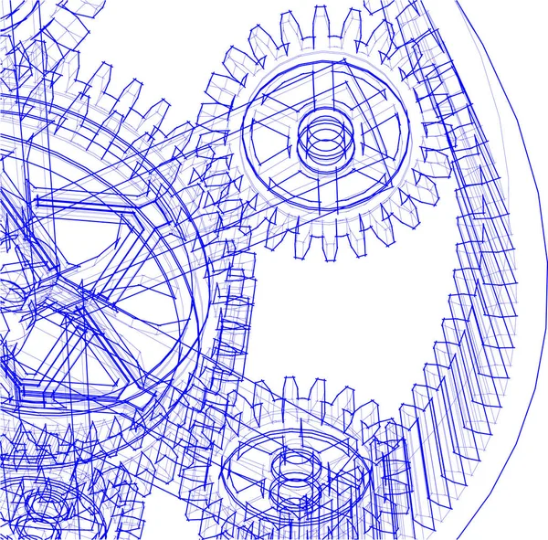 Architektur Gebäude Illustration Auf Hintergrund — Stockvektor