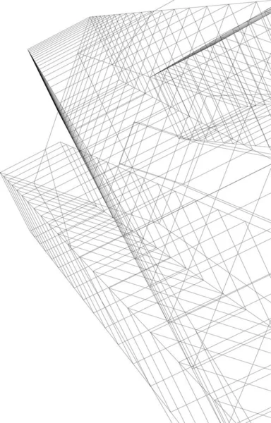 Minimal Geometrik Şekiller Mimari Çizgiler — Stok Vektör