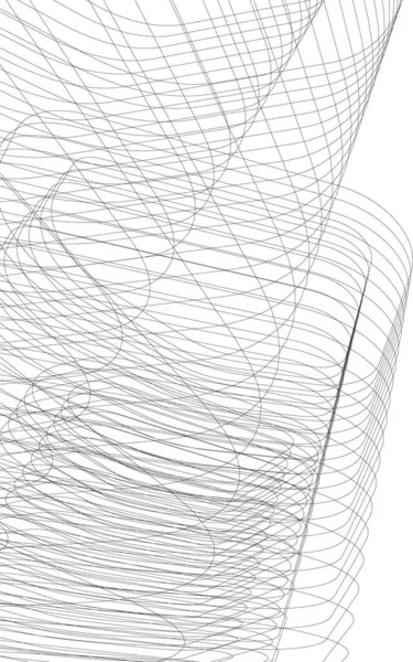 Linhas Abstratas Desenho Conceito Arte Arquitetônica Formas Geométricas Mínimas —  Vetores de Stock