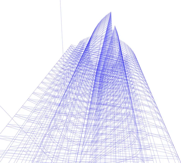 Абстрактные Чертежи Архитектурном Искусстве Минимальные Геометрические Формы — стоковый вектор