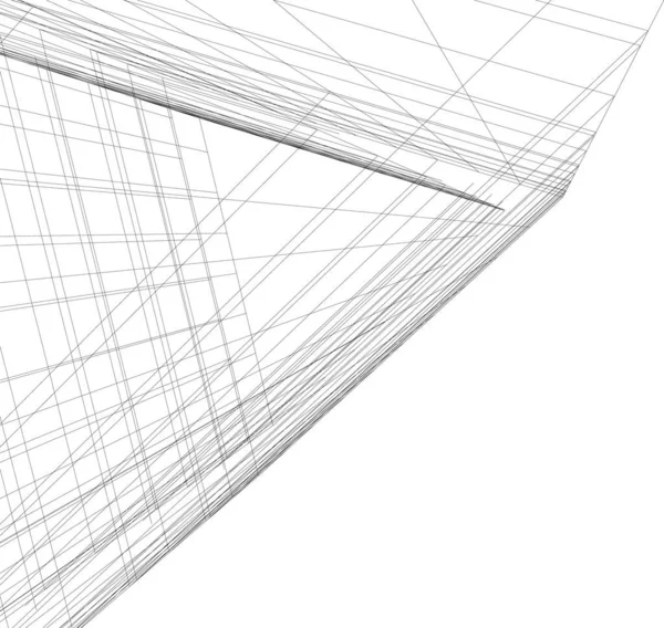 Linhas Abstratas Desenho Conceito Arte Arquitetônica Formas Geométricas Mínimas — Vetor de Stock