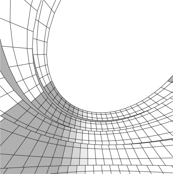 Abstraktní Kreslicí Čáry Architektonickém Pojetí Minimální Geometrické Tvary — Stockový vektor