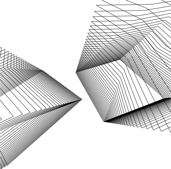 Forme Geometriche Minimali Linee Architettoniche — Vettoriale Stock