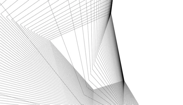 Linhas Abstratas Desenho Conceito Arte Arquitetônica Formas Geométricas Mínimas —  Vetores de Stock