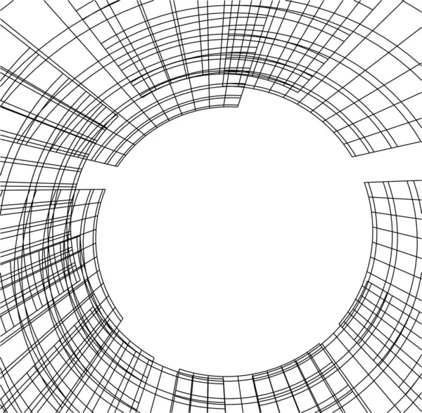 Mimari Sanat Konseptinde Soyut Çizgiler Minimum Geometrik Şekiller — Stok Vektör