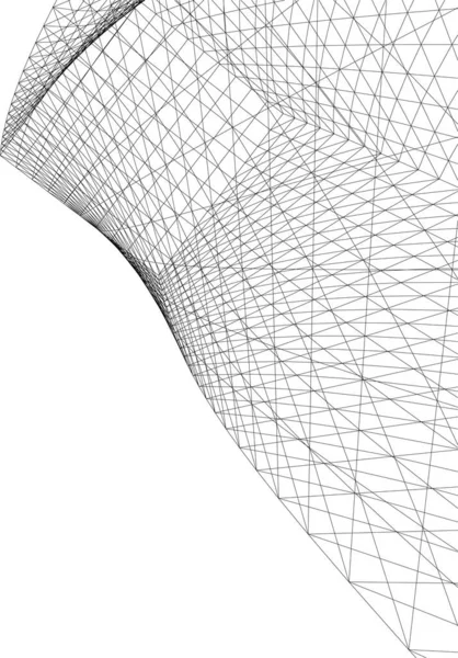 Linhas Abstratas Desenho Conceito Arte Arquitetônica Formas Geométricas Mínimas — Vetor de Stock