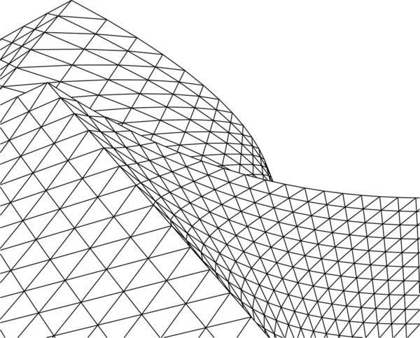 Linhas Abstratas Desenho Conceito Arte Arquitetônica Formas Geométricas Mínimas — Vetor de Stock