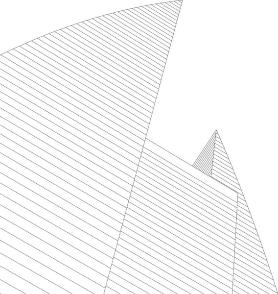 Formas Geométricas Mínimas Linhas Arquitetônicas — Vetor de Stock