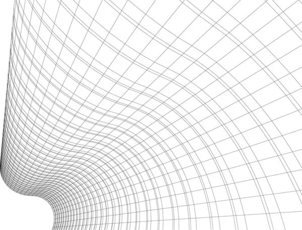 Linhas Abstratas Desenho Conceito Arte Arquitetônica Formas Geométricas Mínimas —  Vetores de Stock