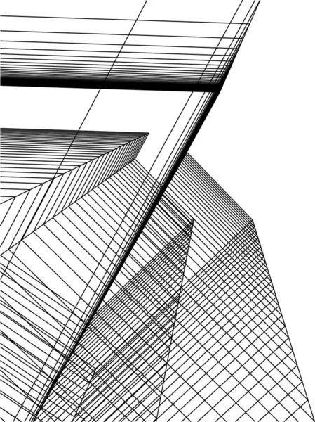 Formes Géométriques Minimales Lignes Architecturales — Image vectorielle