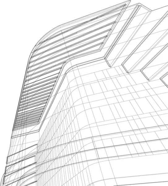 Linhas Abstratas Desenho Conceito Arte Arquitetônica Formas Geométricas Mínimas —  Vetores de Stock